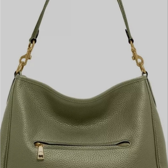 Coach Olive Green Leather Shoulder Bag - Picture 3 of 5